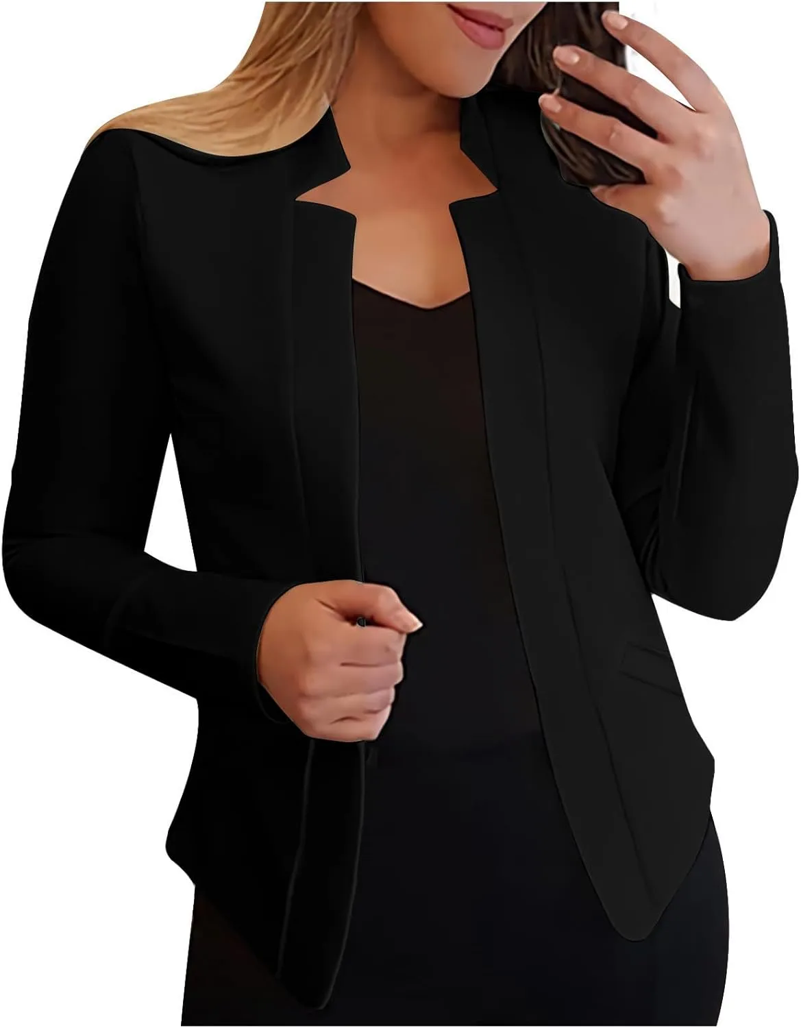 Womens Interview Clothing Fitted Cropped Blazer Solid Color Shorts Blazer Outfit Outerwear Blazer Formal Jackets