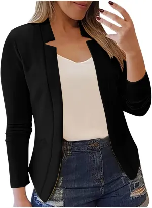Womens Interview Clothing Fitted Cropped Blazer Solid Color Shorts Blazer Outfit Outerwear Blazer Formal Jackets