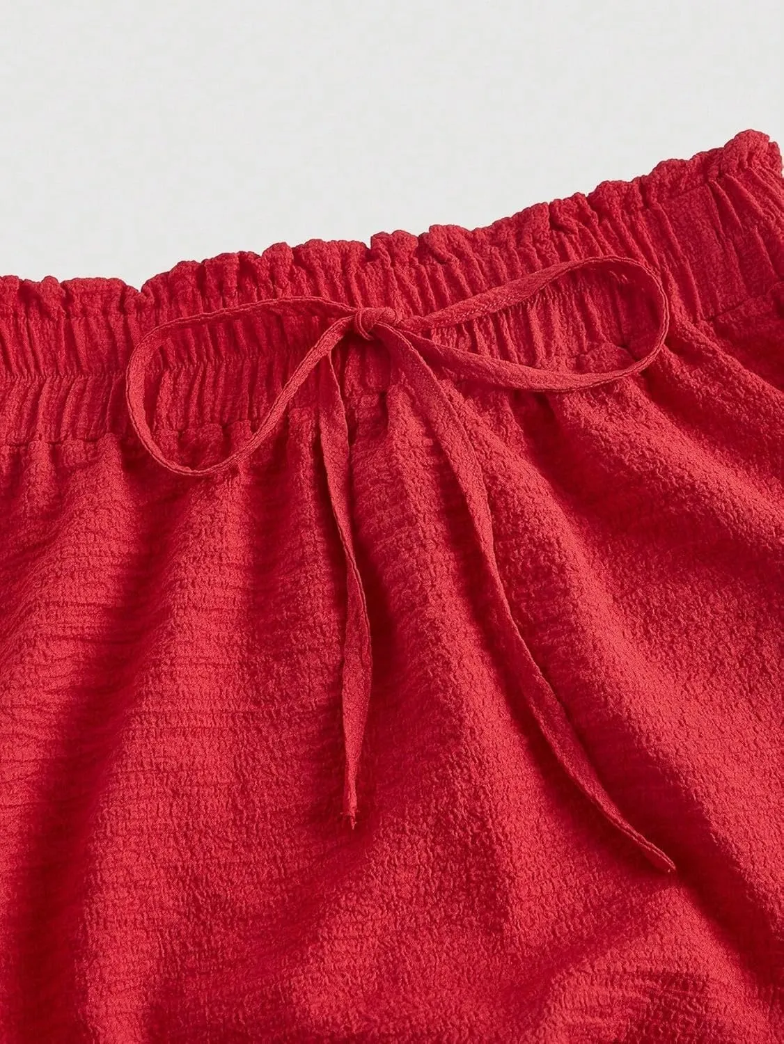 Womens Paperbag Waist Ruffle Hem Skirt Long Skirts for Women