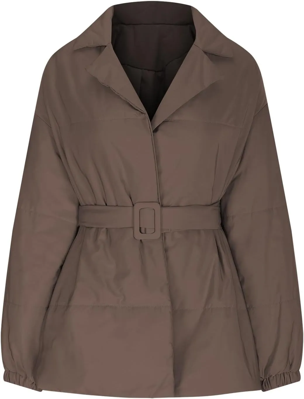 Women's Puffer Jacket with Belt 2024 Lightweight Down Oversized Coats Warm Winter Outwear Padded Quilted Overcoat