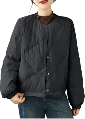 Womens Quilted Jackets for Fall Lightweight Puffer Jacket Crop Down Jacket Insulated Winter Jacket Trendy Outfits