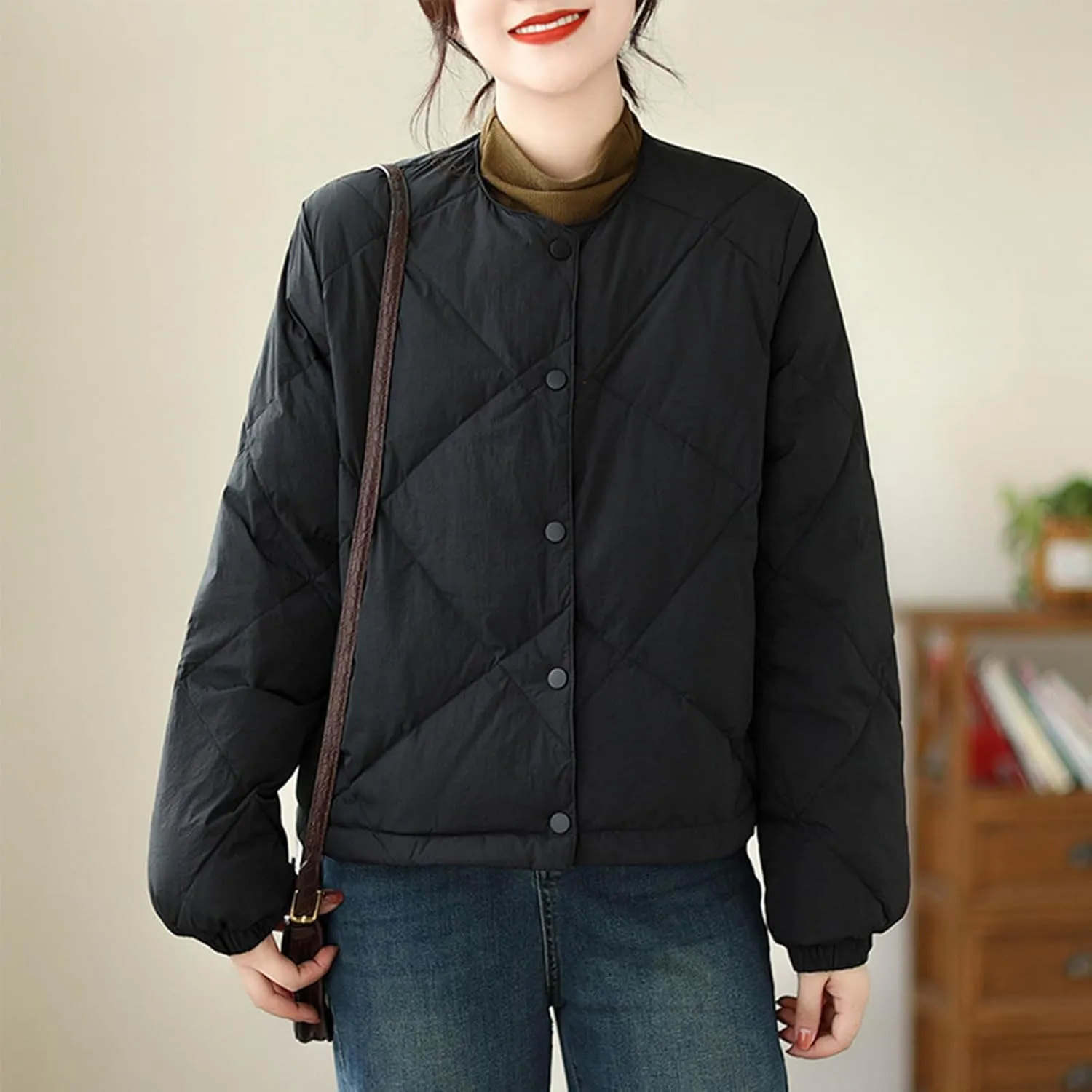 Womens Quilted Jackets for Fall Lightweight Puffer Jacket Crop Down Jacket Insulated Winter Jacket Trendy Outfits