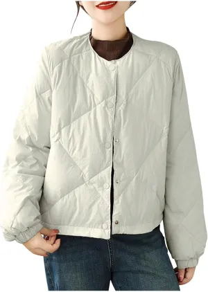 Womens Quilted Jackets for Fall Lightweight Puffer Jacket Crop Down Jacket Insulated Winter Jacket Trendy Outfits