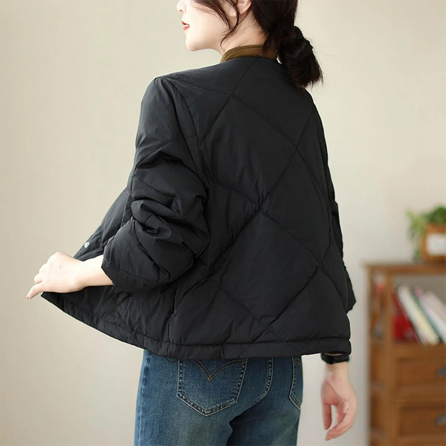 Womens Quilted Jackets for Fall Lightweight Puffer Jacket Crop Down Jacket Insulated Winter Jacket Trendy Outfits