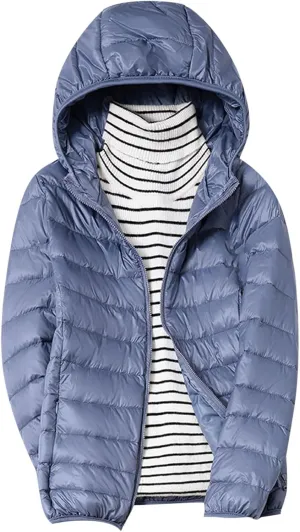 Womens Quilted Puffer Jackets Lightweight Dolman Down Jacket Full Zipper Oversized Winter Thermal Coat Pockets