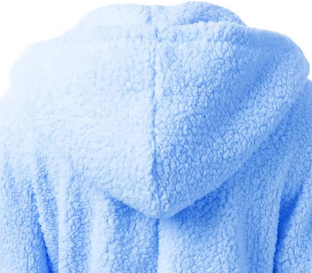 Womens Sherpa Jacket Fuzzy Plus Size Zip Up Hoodie Soft Comfy Fleece Lined Winter Coat with Pockets Warm Outerwear