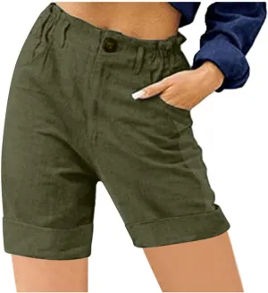Womens Shorts for Summer 2024 High Waisted Straight Leg Lounge Shorts 5 Inch Inseam Casual Loose Lightweight Shorts