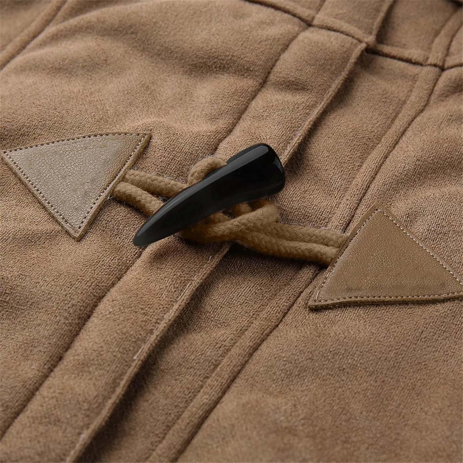 Womens Suede Jacket Plus Size Winter Warm Shaggy Fleece Lined Faux Suede Coat Button Hooded Sherpa Winter Coat