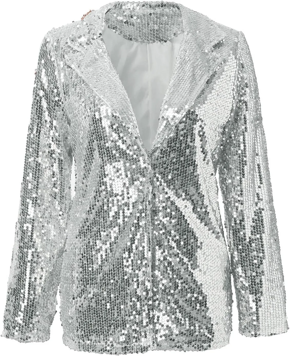 Womens Suits for Work,Black Blazer for Women Plus Size Sequins Sequin Casual Long Sleeve Glitter Party Shiny