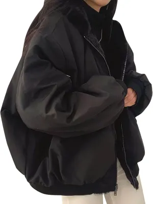 Women's Teddy Coat Casual Short Lambswool Biker Jacket Coat, S-XL