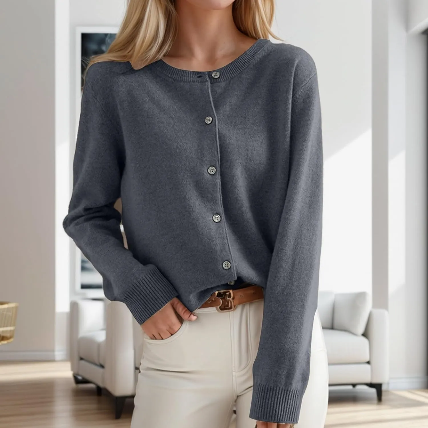 Women's Turtleneck Sweater Chunky Long Sleeve Knitted Pullover High Low Hem Trendy 2024 Fall Winter Basic Jumper Tops