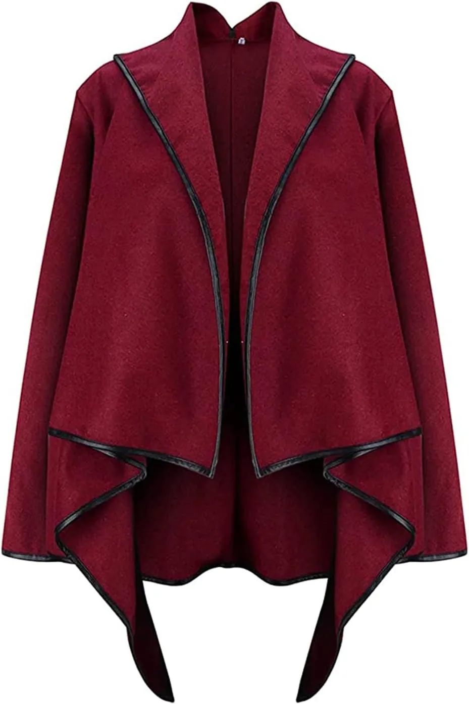 Women's Turtleneck Sweater Vintage Assassin Cardigan Wool Blend Lapel Y2K Jacket Coats Outerwear Irregular Hem