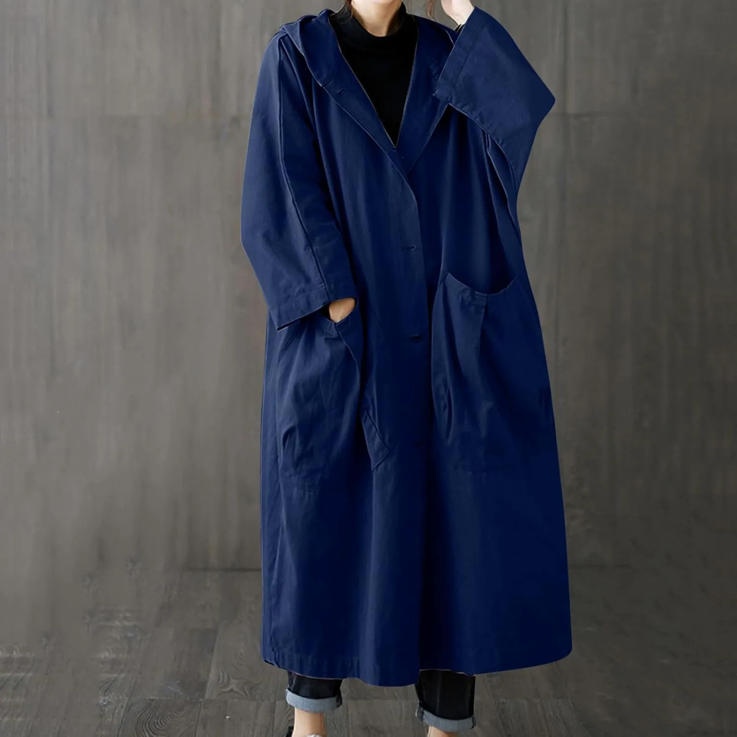 Womens Waterproow Trench Coat Winter Womens Jacket Lapel Slim Women'S Coat Fall Fashion Oversized Womens Winter