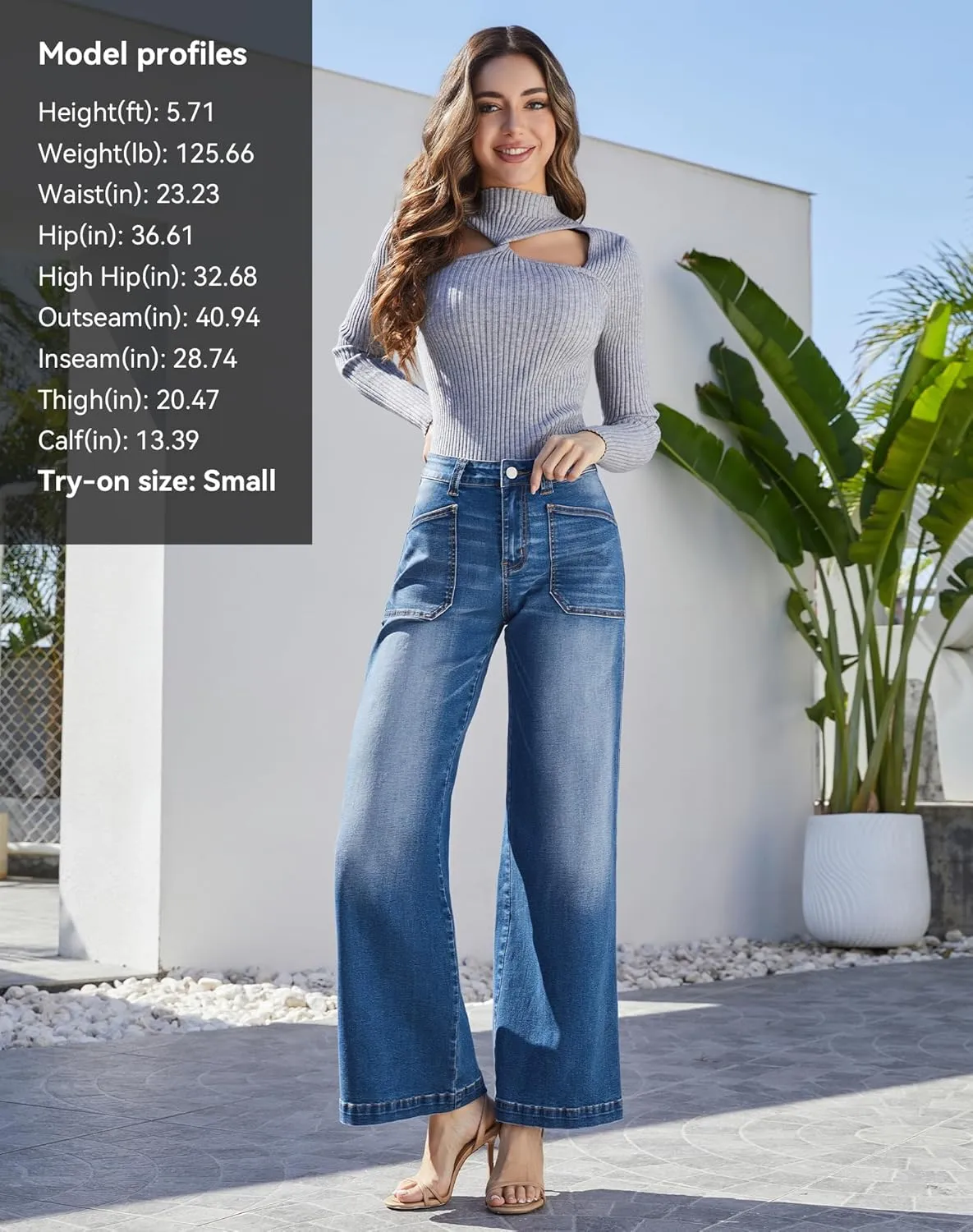 Women's Wide Leg Sweatpant Jeans Y2k Baggy Loose Trouser Jeans High Waisted Stretch Denim Pants