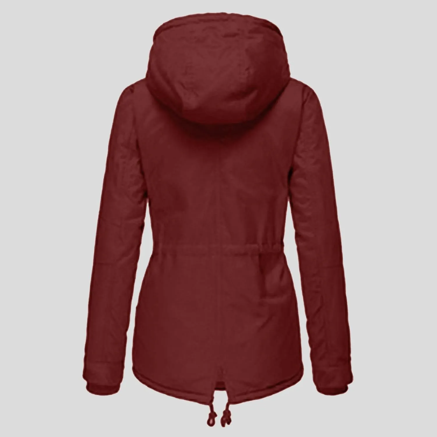 Womens Winter Casual Warm Slim Fleece Coat Long Sleeve Pocket Outwear Thick Solid Button Overcoat Daily Outdoor Clothes