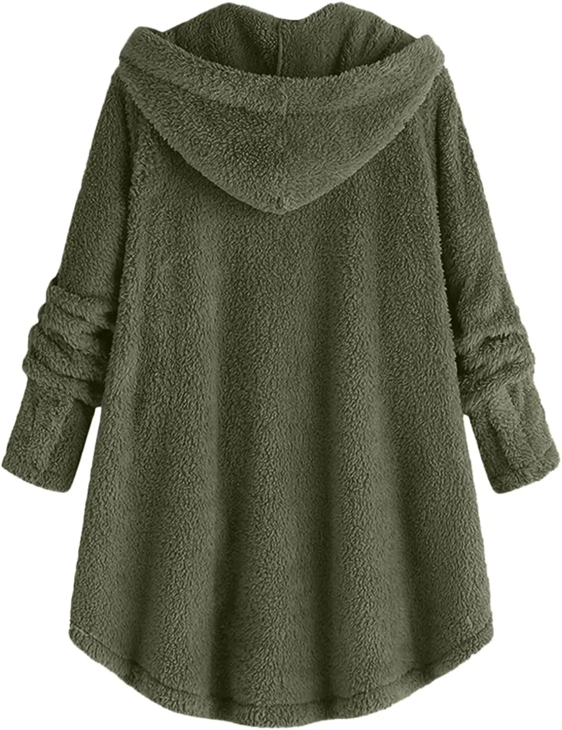 Women's Winter Coat Sherpa Lined Zip Hoodie Long Sweatshirt Warm Fleece Lining Heavyweight Hooded Jacket 2024 Trendy