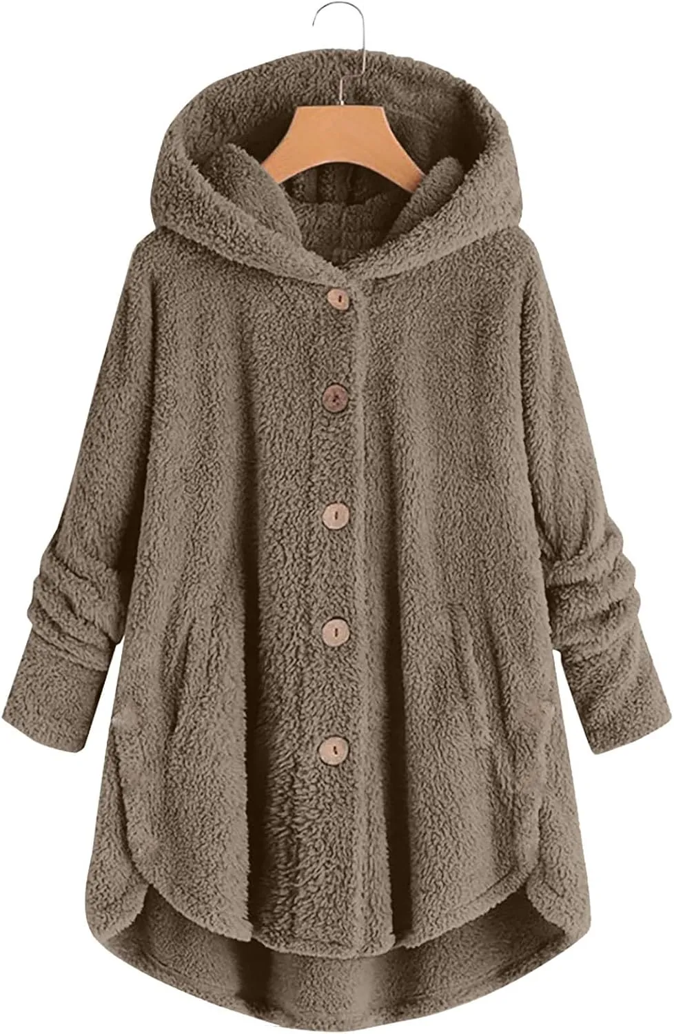 Women's Winter Coat Sherpa Lined Zip Hoodie Long Sweatshirt Warm Fleece Lining Heavyweight Hooded Jacket 2024 Trendy