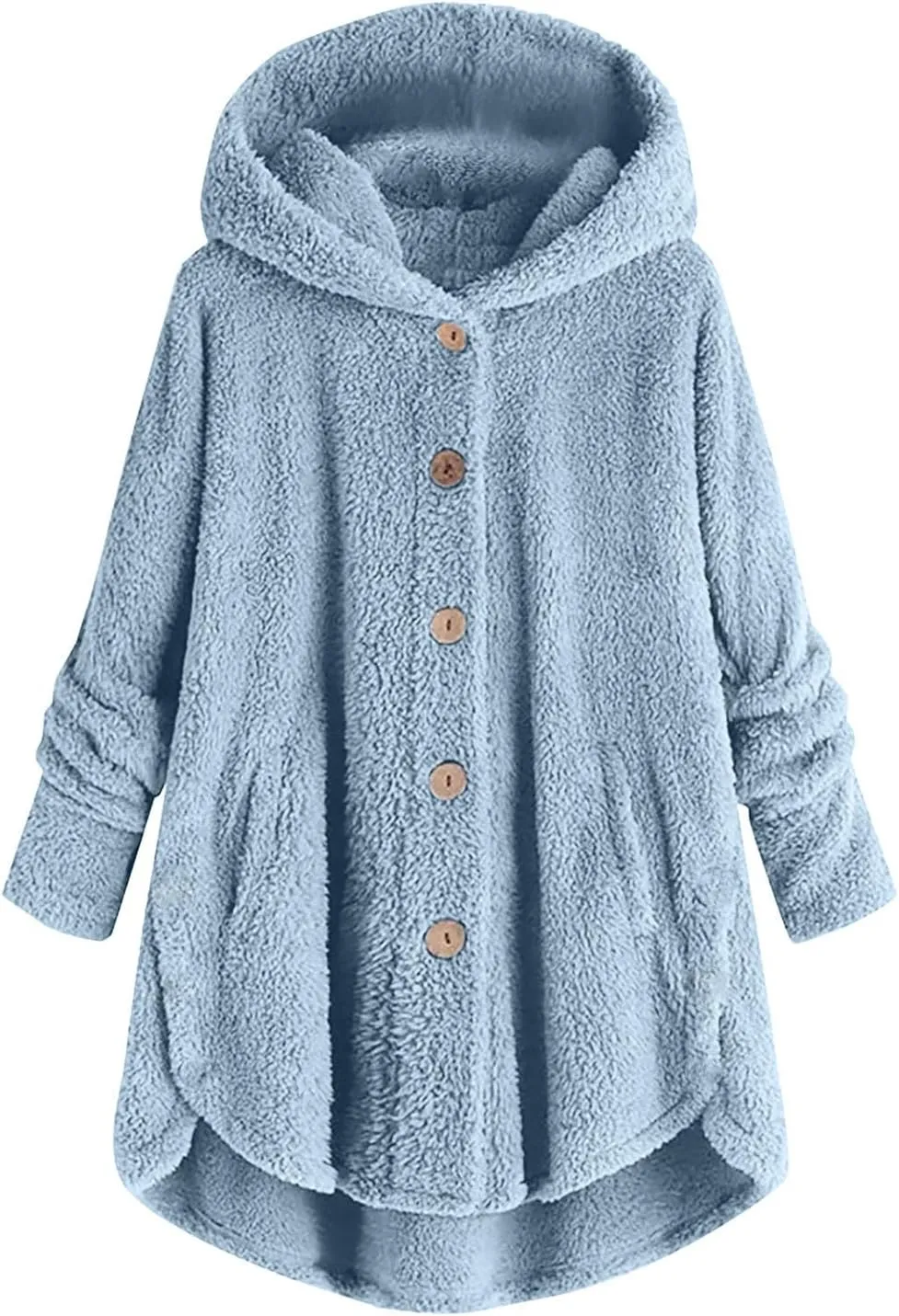 Women's Winter Coat Sherpa Lined Zip Hoodie Long Sweatshirt Warm Fleece Lining Heavyweight Hooded Jacket 2024 Trendy