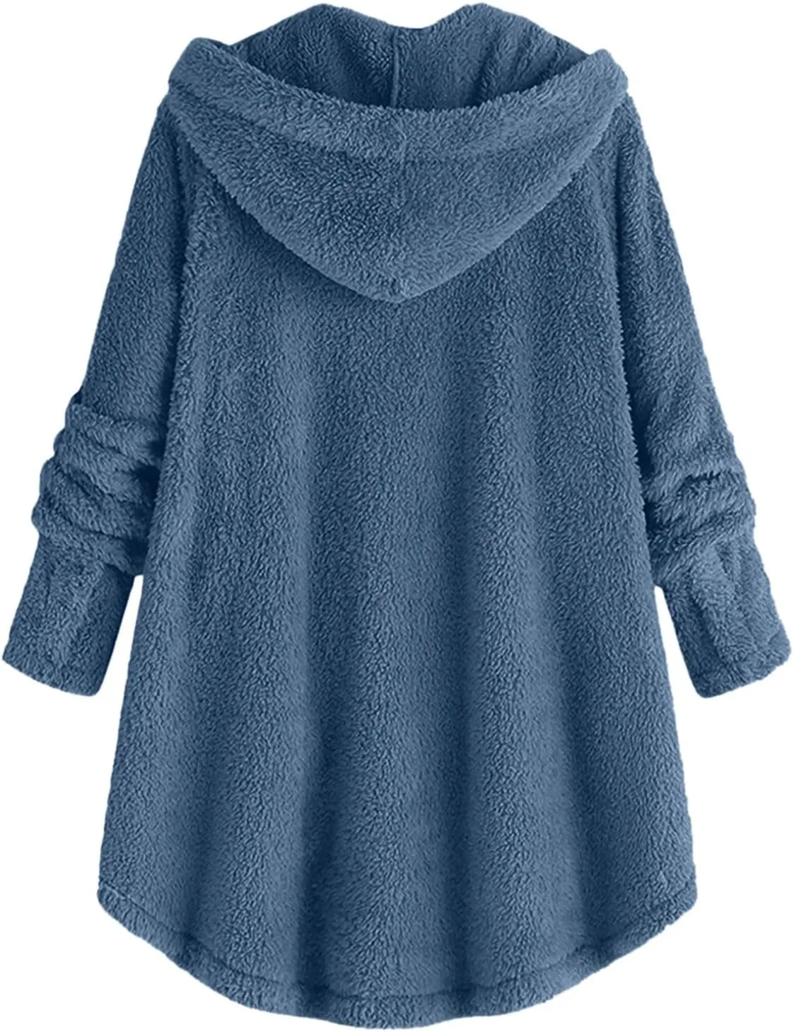 Women's Winter Coat Sherpa Lined Zip Hoodie Long Sweatshirt Warm Fleece Lining Heavyweight Hooded Jacket 2024 Trendy