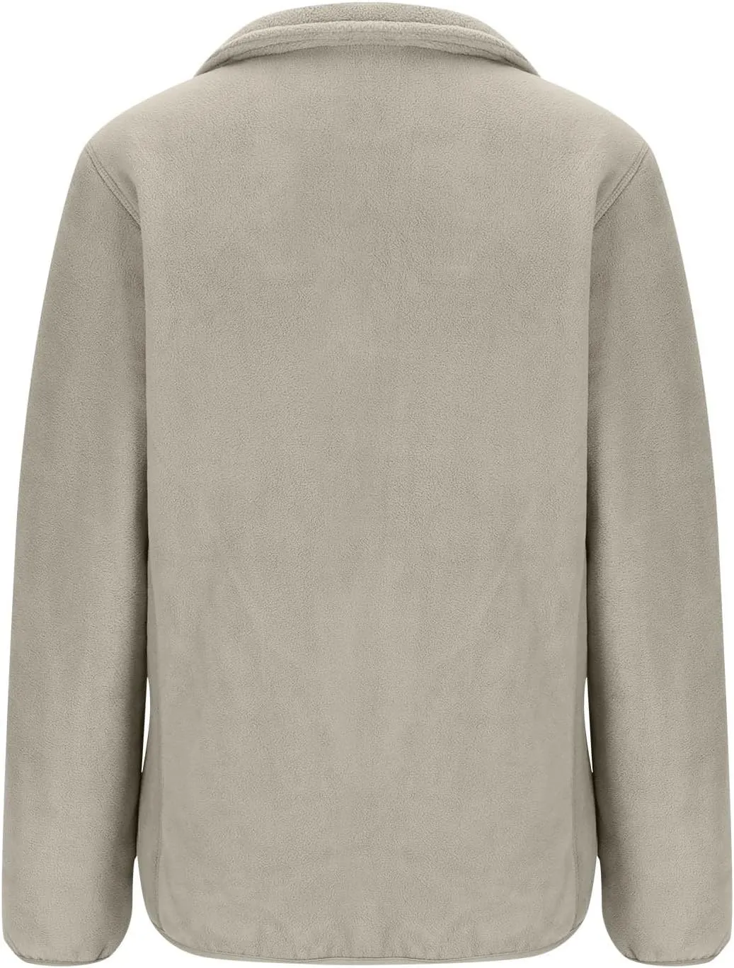 Women's Zip Up Fleece Jacket, Long Sleeve Warm Soft Polar Lightweight Coat with Pockets Fall Winter Outfits
