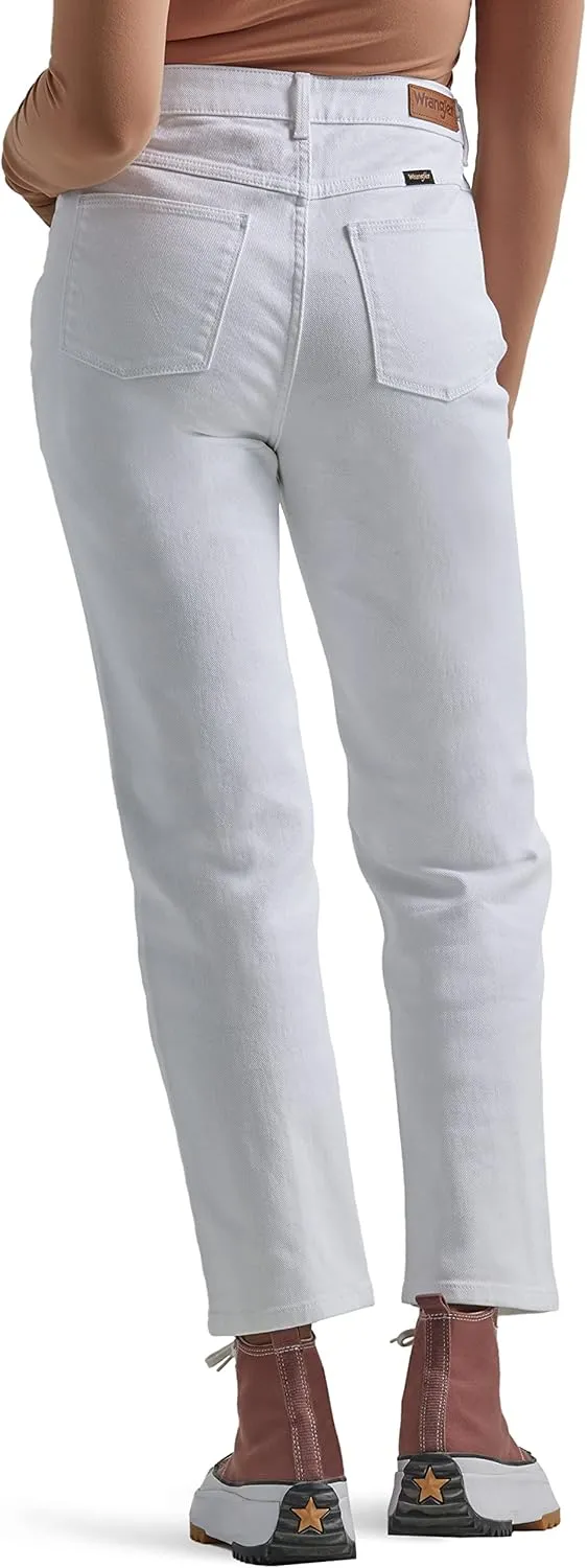 Wrangler Women's High Rise Rodeo Straight Leg Crop Jeans
