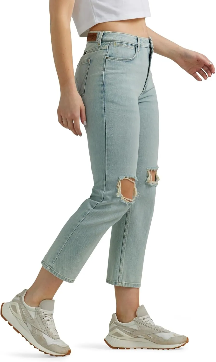 Wrangler Women's High Rise Rodeo Straight Leg Crop Jeans