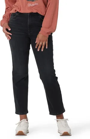 Wrangler Women's High Rise Rodeo Straight Leg Crop Jeans