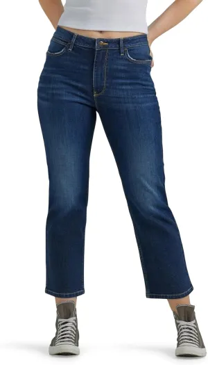 Wrangler Women's High Rise Rodeo Straight Leg Crop Jeans
