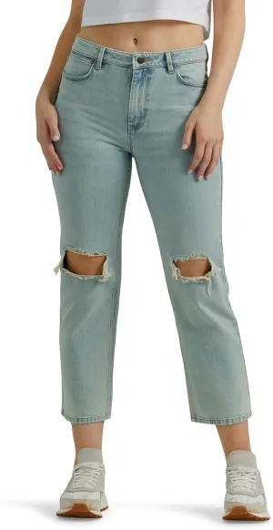 Wrangler Women's High Rise Rodeo Straight Leg Crop Jeans