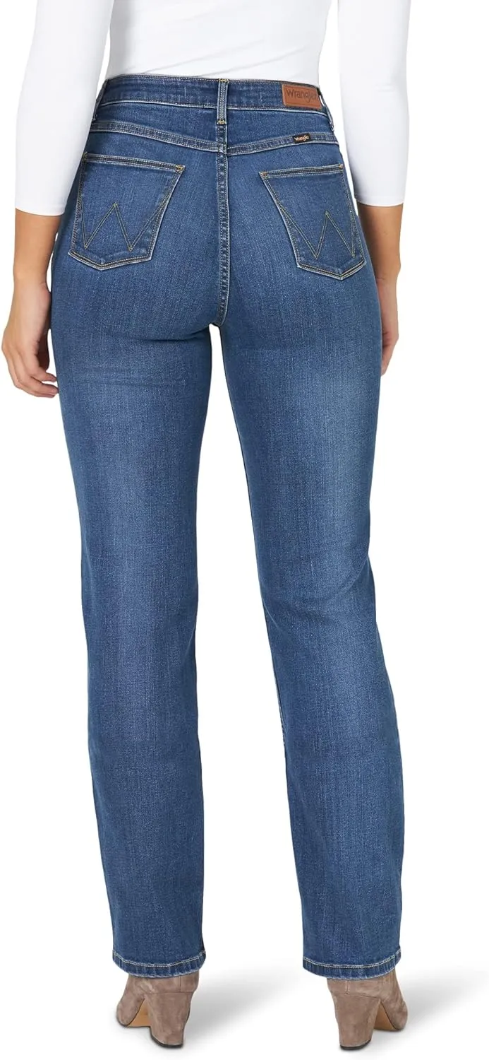 Wrangler Women's High Rise True Straight Fit Jeans
