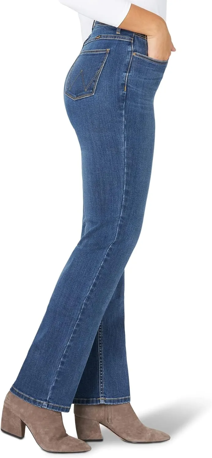 Wrangler Women's High Rise True Straight Fit Jeans