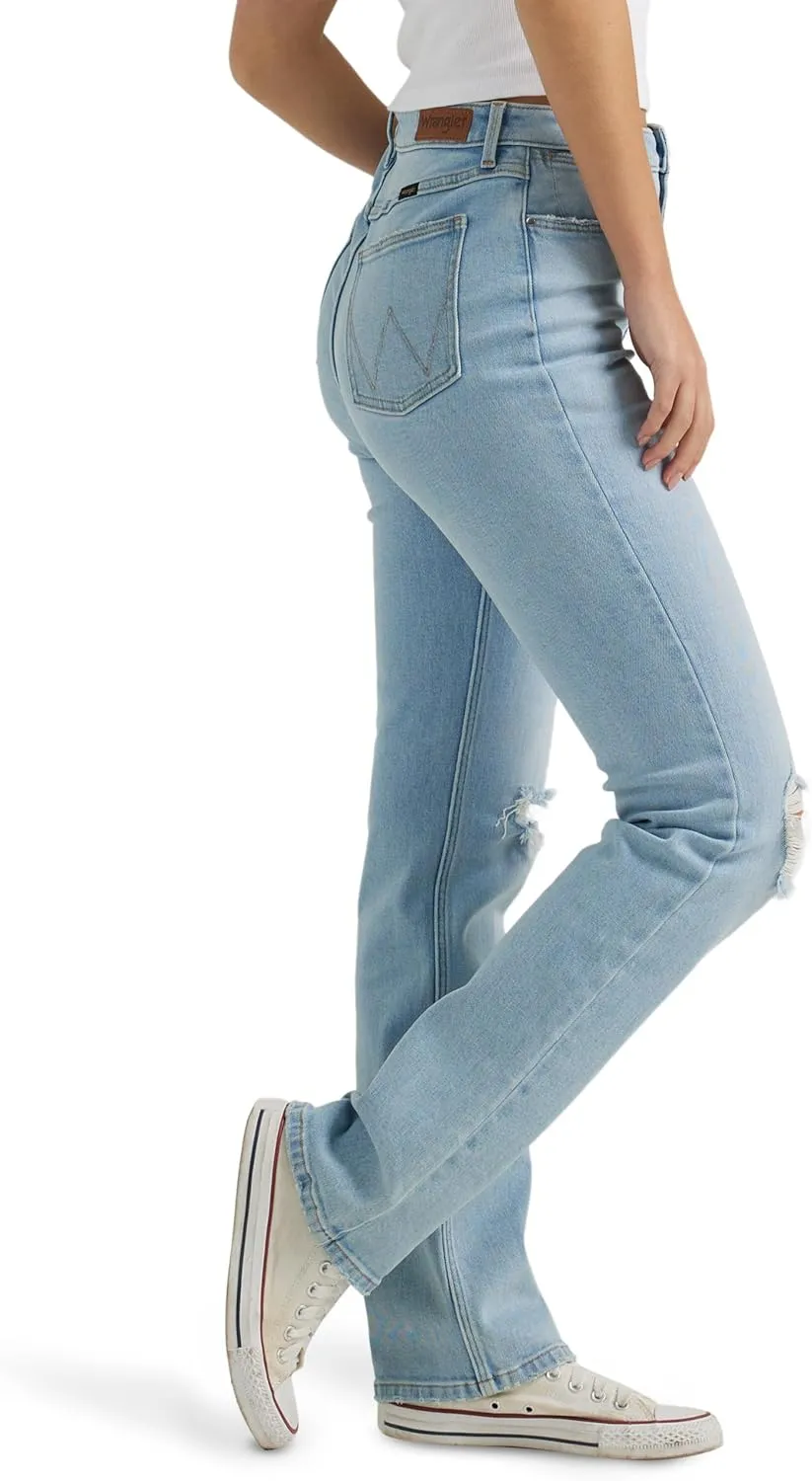 Wrangler Women's High Rise True Straight Fit Jeans