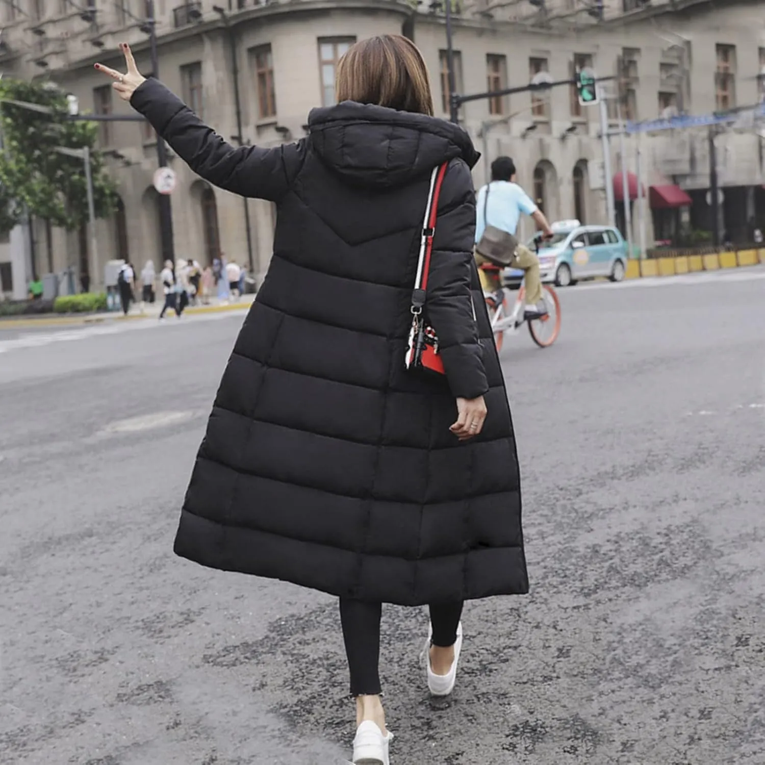 XOWRTE Women's Waterproof Long Winter Coat Warm Puffer Jacket Thickened Down Parka Maxi Coat Long Puffer Jacket for Women