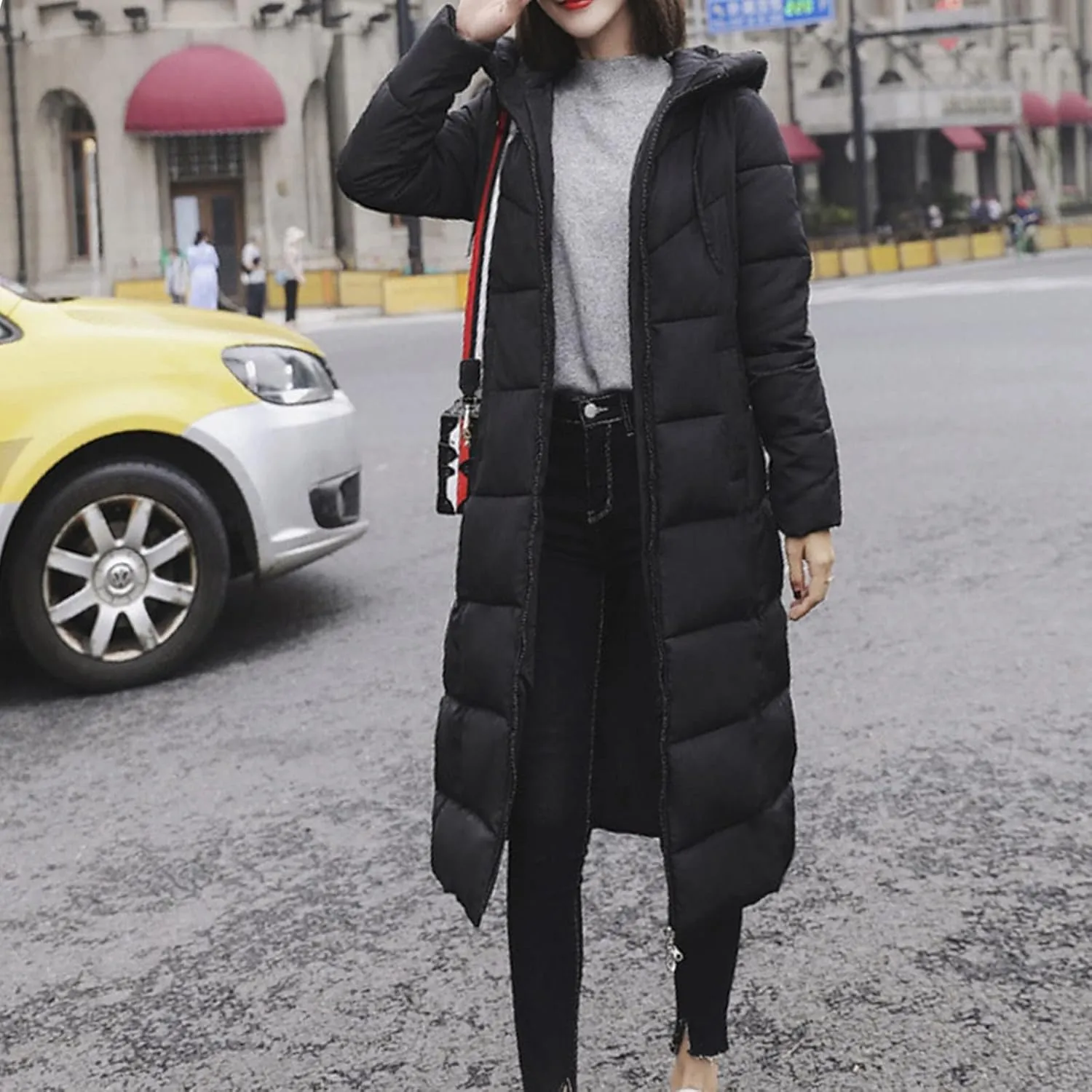 XOWRTE Women's Waterproof Long Winter Coat Warm Puffer Jacket Thickened Down Parka Maxi Coat Long Puffer Jacket for Women
