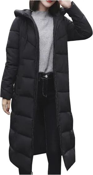 XOWRTE Women's Waterproof Long Winter Coat Warm Puffer Jacket Thickened Down Parka Maxi Coat Long Puffer Jacket for Women