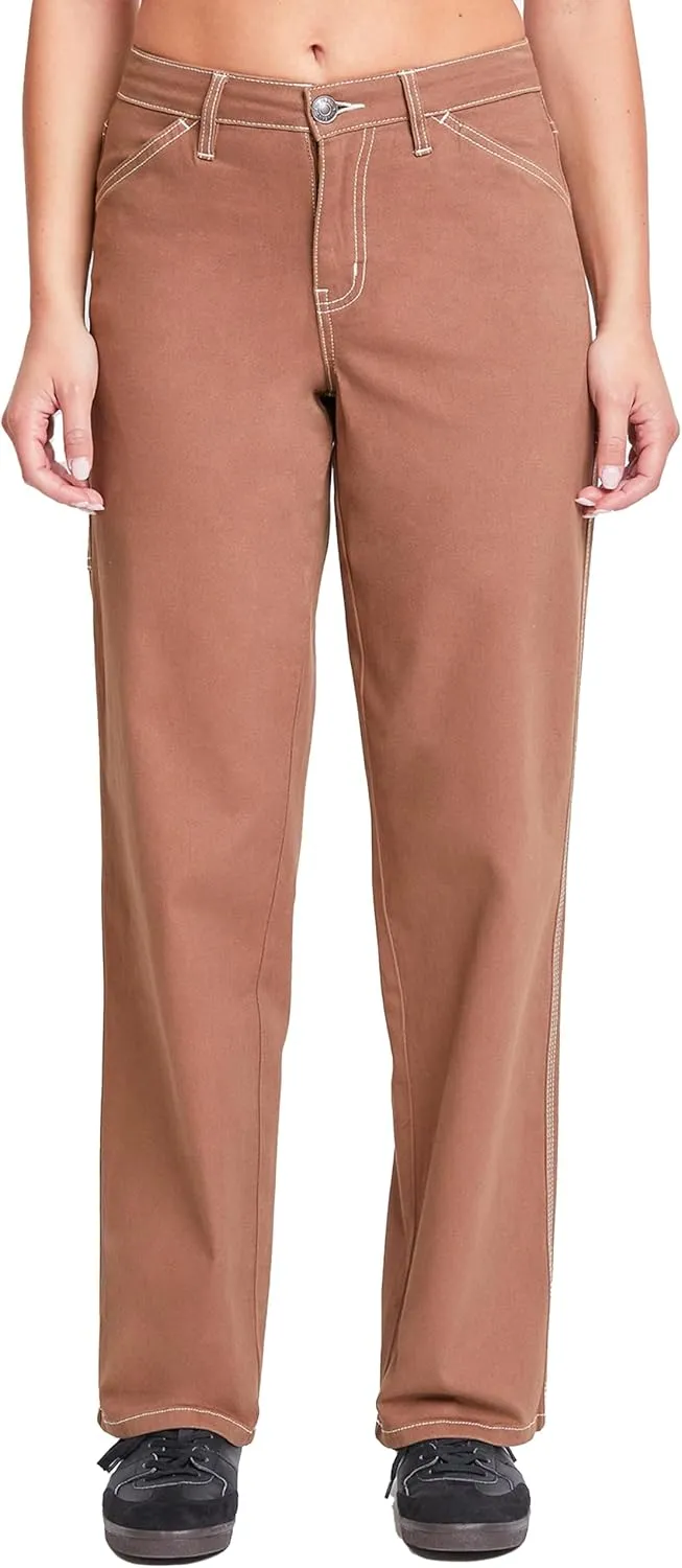 YMI Jeans Women's High Rise Carpenter Straight Leg Pants