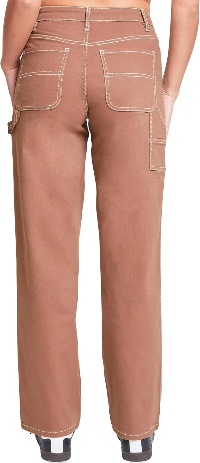 YMI Jeans Women's High Rise Carpenter Straight Leg Pants