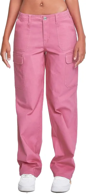YMI Jeans Womens High Rise Straight Leg Cargo Pants