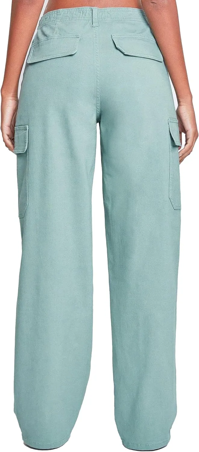 YMI Jeans Womens High Rise Straight Leg Cargo Pants