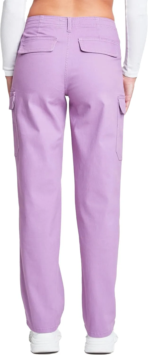 YMI Jeans Womens High Rise Straight Leg Cargo Pants