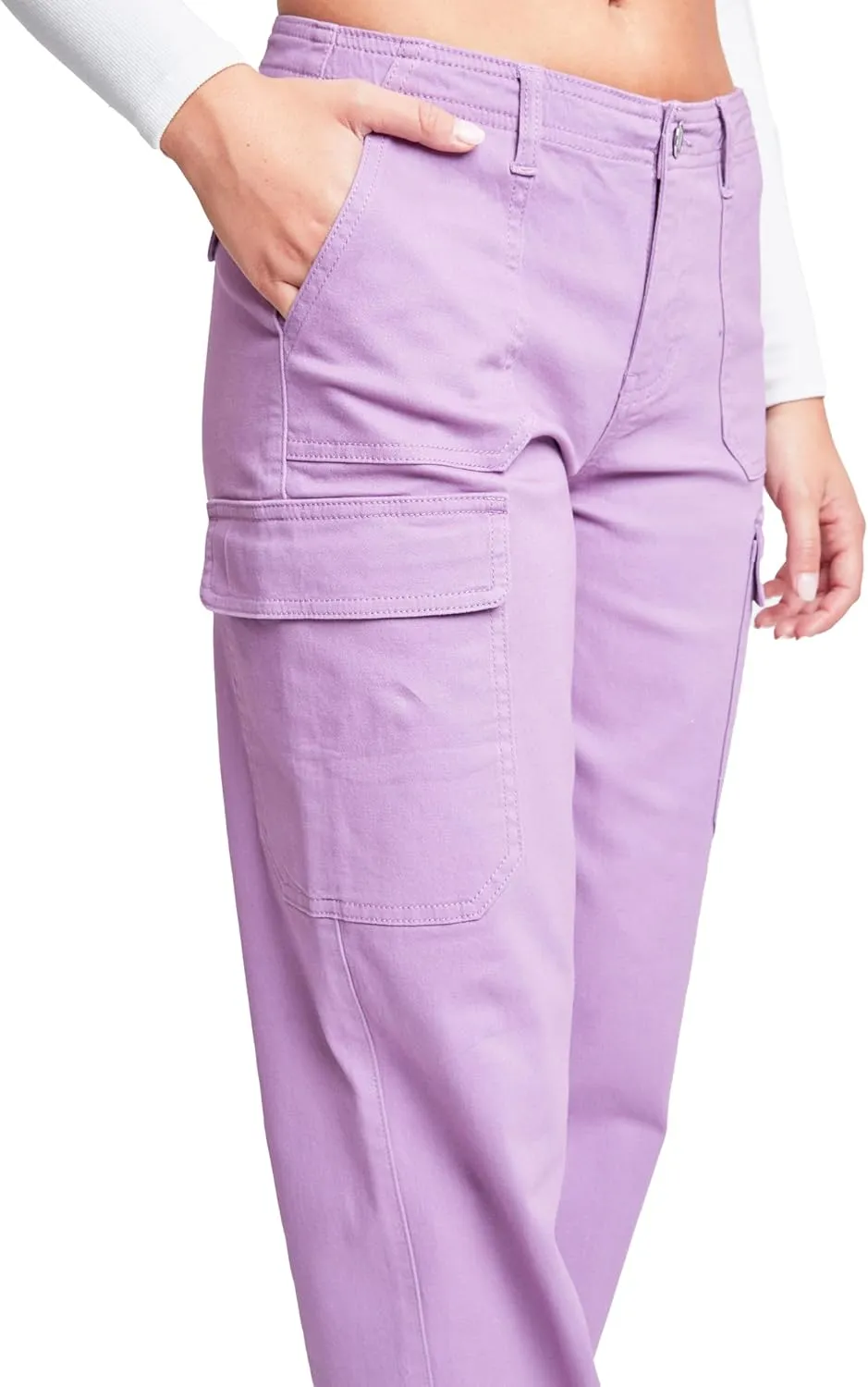 YMI Jeans Womens High Rise Straight Leg Cargo Pants