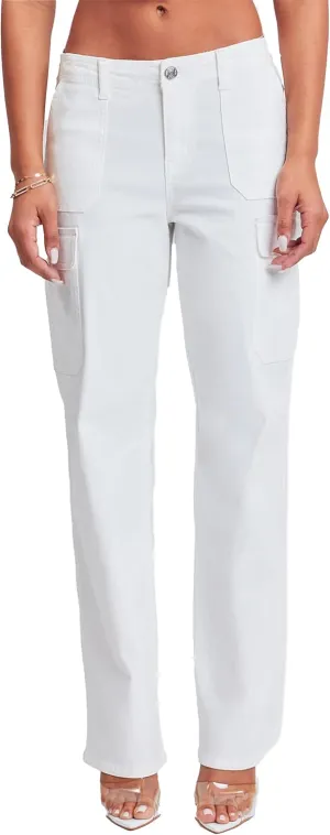 YMI Jeans Womens High Rise Straight Leg Cargo Pants