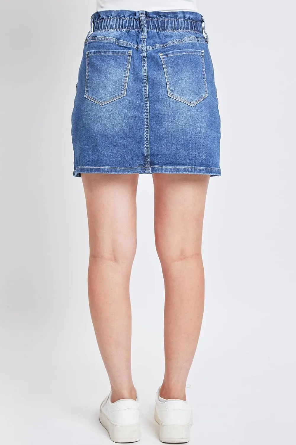YMI Women's Paperbag Denim Skirt