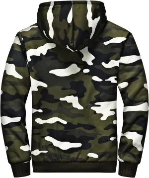 Ymosrh Men's Hooded Fashion Jacket Up Hoodies Sherpa Fleece Sweatshirts Jackets Full Casual Winter Work Coats Jacket
