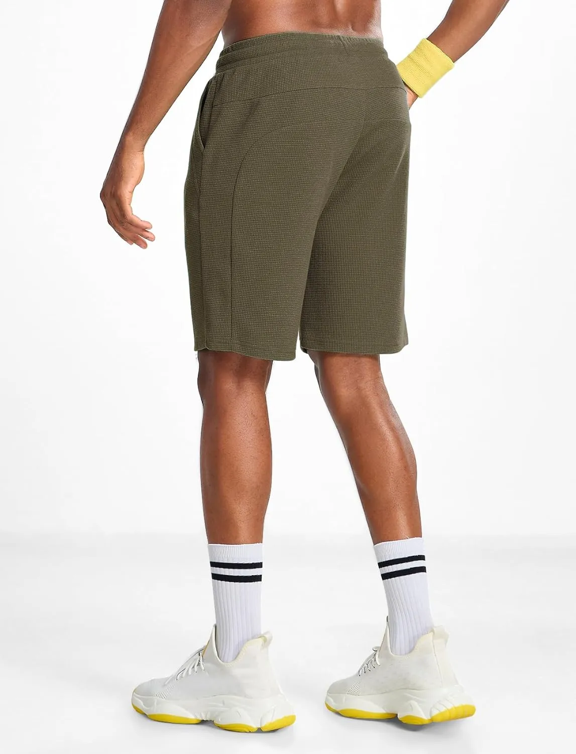 Zengjo Mens Lounge Shorts Jersey Knit,Drawstring Casual Sweat Shorts with Pockets Drawstring Elastic Waist 9 Inch Inseam