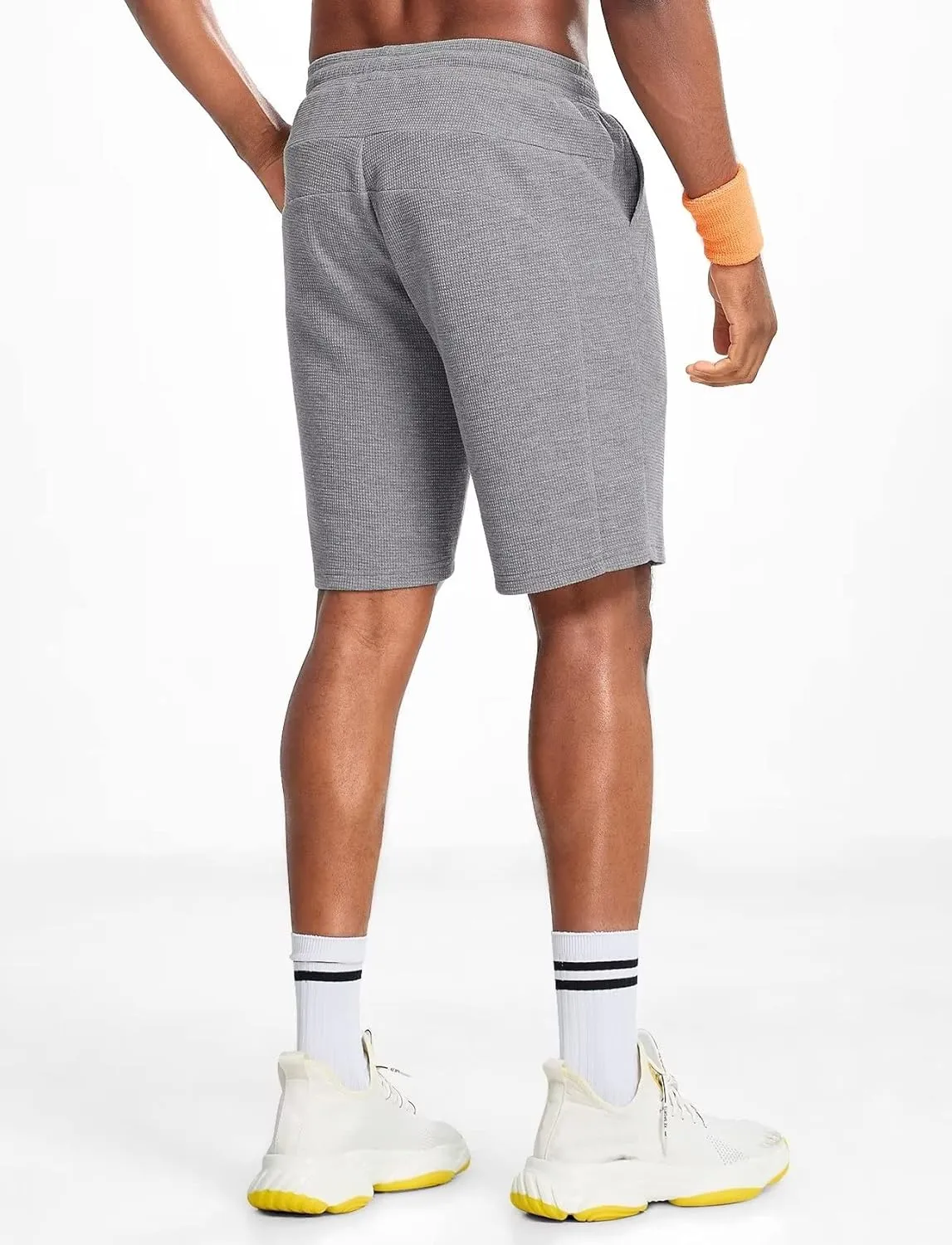Zengjo Mens Lounge Shorts Jersey Knit,Drawstring Casual Sweat Shorts with Pockets Drawstring Elastic Waist 9 Inch Inseam