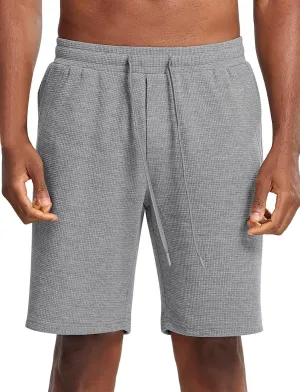 Zengjo Mens Lounge Shorts Jersey Knit,Drawstring Casual Sweat Shorts with Pockets Drawstring Elastic Waist 9 Inch Inseam