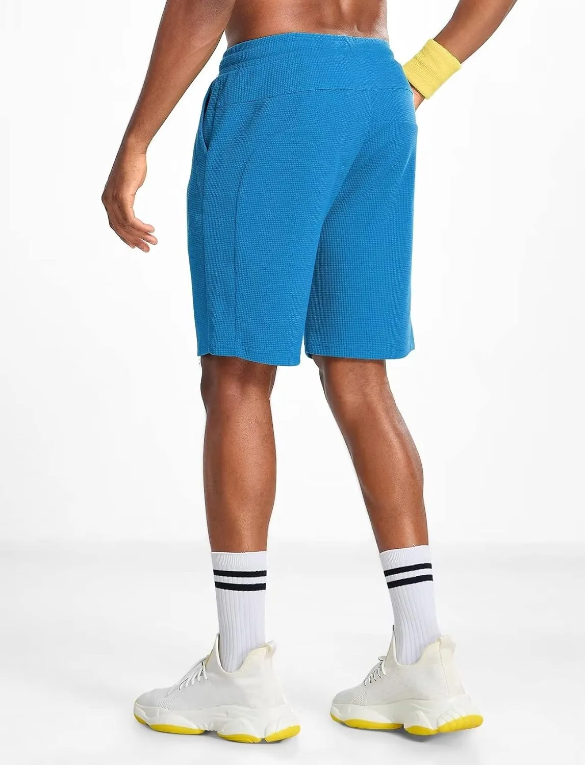 Zengjo Mens Lounge Shorts Jersey Knit,Drawstring Casual Sweat Shorts with Pockets Drawstring Elastic Waist 9 Inch Inseam