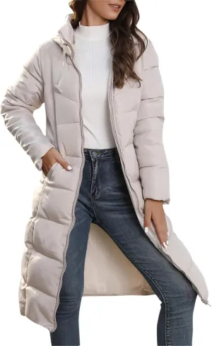 Zip sherpa Coat Down Jacket Hooded Puffer Jacket Lightweight Winter Coat Women Casual Fleece Jacket Coats Long