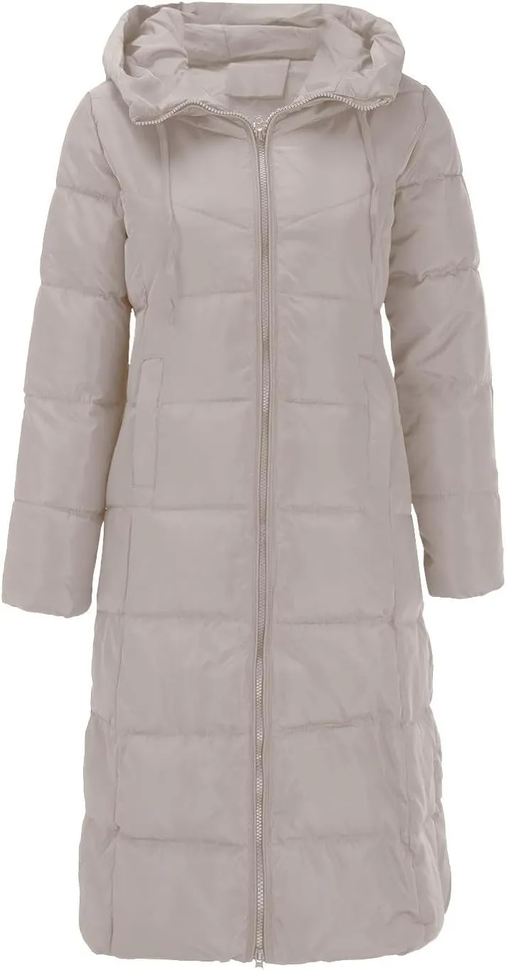 Zip sherpa Coat Down Jacket Hooded Puffer Jacket Lightweight Winter Coat Women Casual Fleece Jacket Coats Long